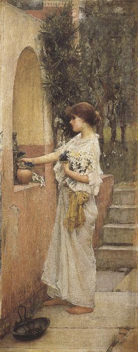 A Roman Offering (mk37), johnwilliam waterhouse,R.A.